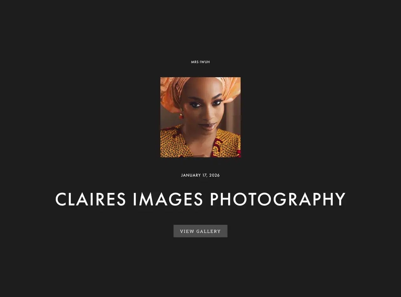 Portrait gallery presentation for clients