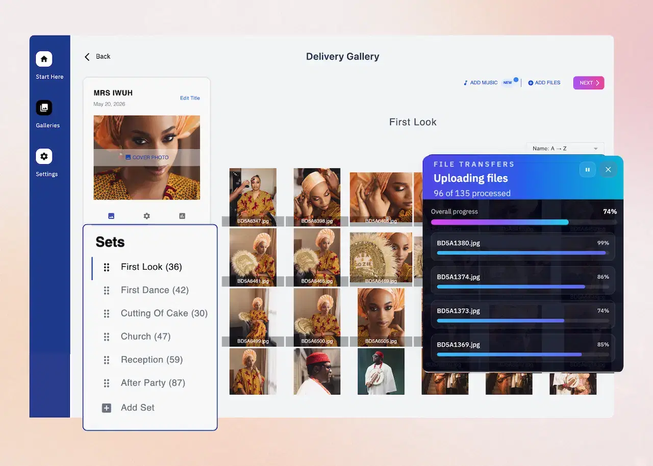 Workflow and brand tools inside OurPixo with cut-outs